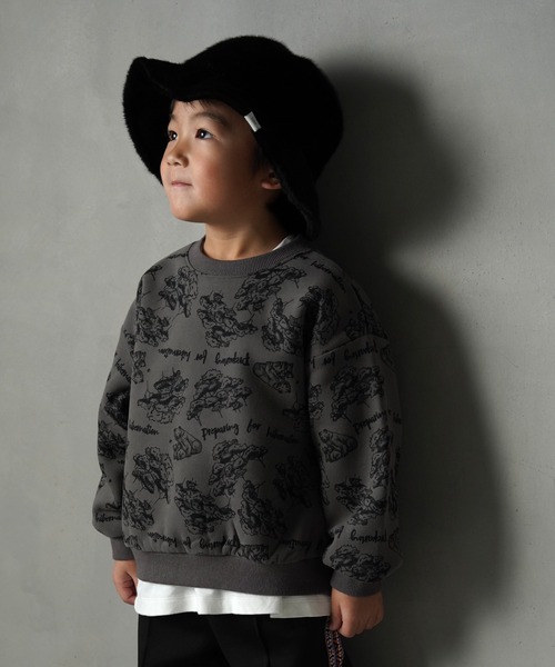 MAKE YOUR DAY（メイクユアデイ） トレーナー 森のくまさん総柄裏起毛