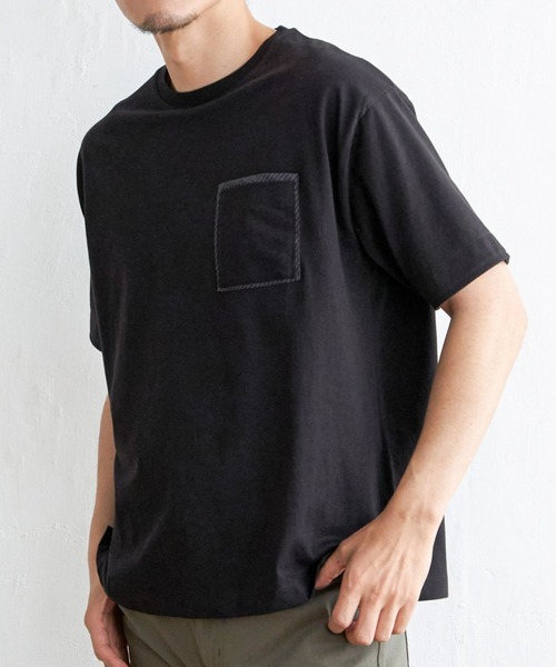 ikka（イッカ） tシャツ ストライプMIXポケットT メンズ : ZOZOTOWN