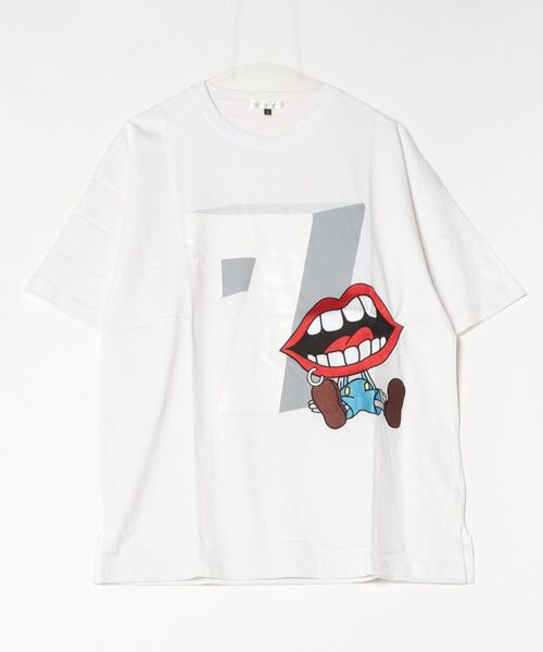 RE730 tシャツ かわいいなみおくんが座っている半袖ビッグシルエットT