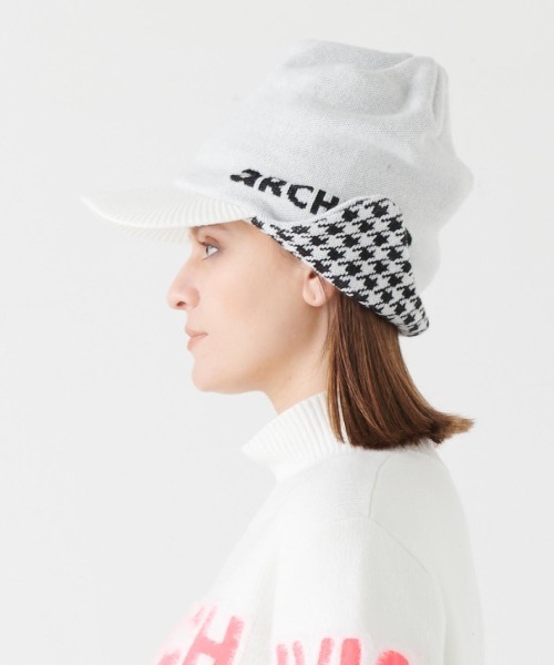 archivio ニット帽 ニットキャップ 「LADIES」折り返しニット