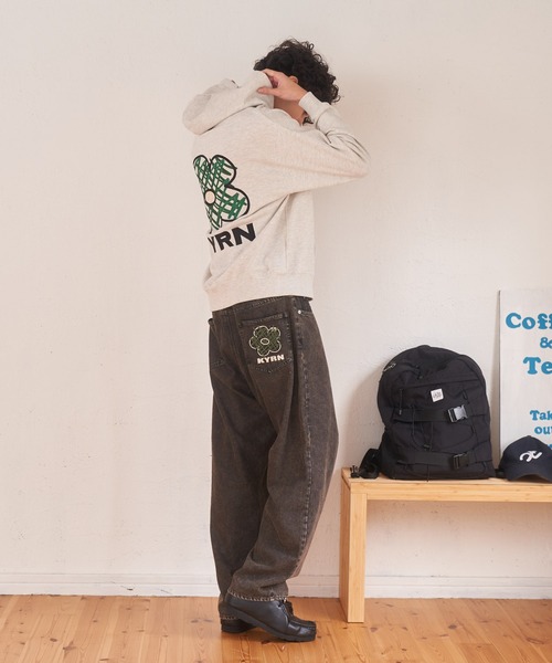 kaoyorinakami パーカー flower logo hoodie / フラワーロゴ