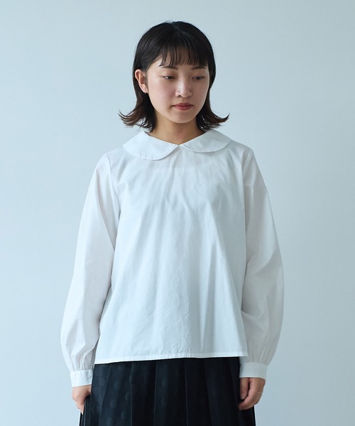 現在開催中のキャンペーン＆お得情報 ブラウス savon de bulle シャツ 丸衿ブラウス 100/2ブロード ジャケット・アウター
