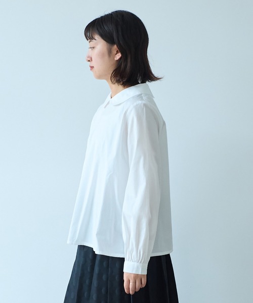 【新品未使用】bulle de savon100/2ブロード tuck ブラウス 0301BL019242S17.jpg