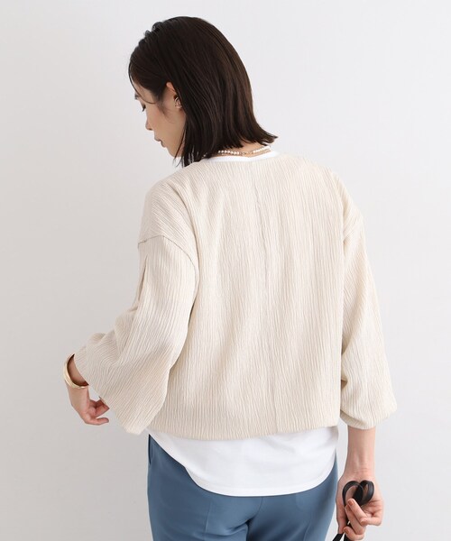 INDIVI ブルゾン アウター 「洗える/UVケア/SETUP可能」バルーン