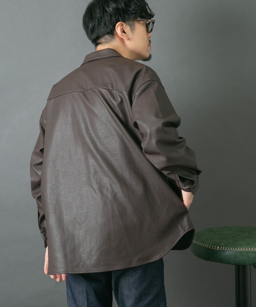 URBAN RESEARCH ROSSO MEN シャツ 「XLサイズあり」Fake Fabric