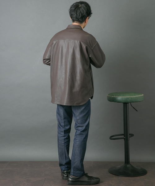 URBAN RESEARCH ROSSO MEN シャツ 「XLサイズあり」Fake Fabric