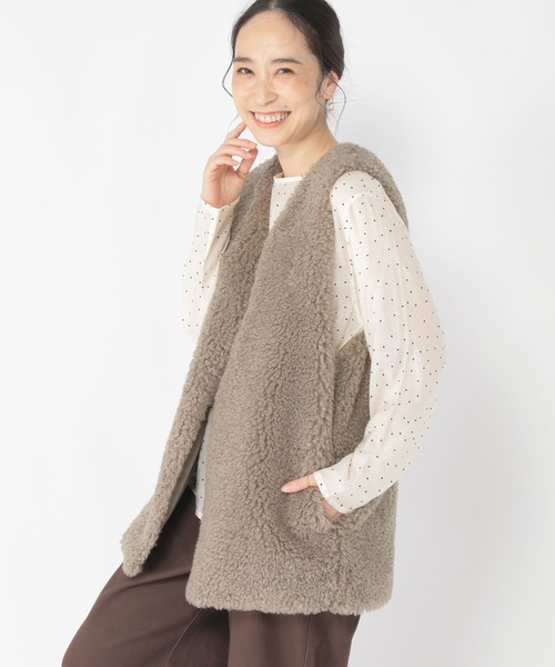 studio CLIP（スタディオクリップ） ベスト ジレ Vネックボアベスト