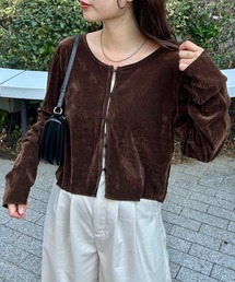 Kastane カーディガン チュールベロア2WAYカーディガン