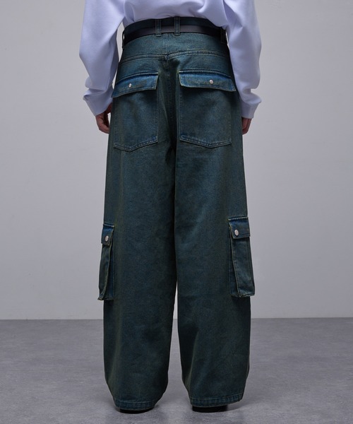 Loose（ルース） ワイドパンツ ジーンズ 12oz ワイドデニムカーゴ 