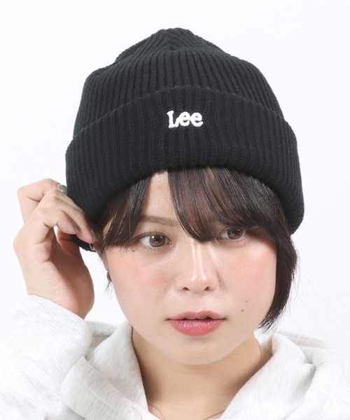 【当店一番人気】 Lee ニット帽 Lee（リー）ワンポイントロゴ刺繍 ニットキャップ レディースウェア
