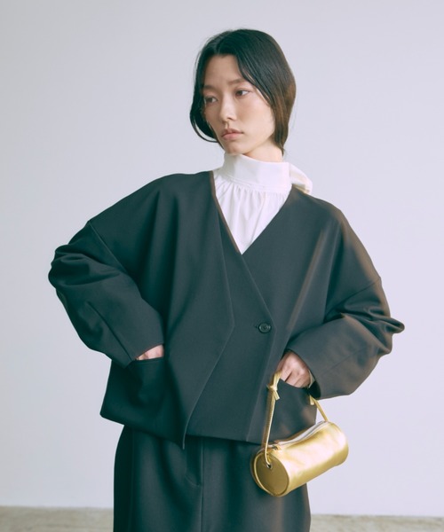 EN NEUME ジャケット ノーカラージャケット 「Set Up」Layered