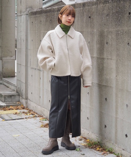 tiptop（ティップトップ） ブルゾン アウター ブークレダブルジップ