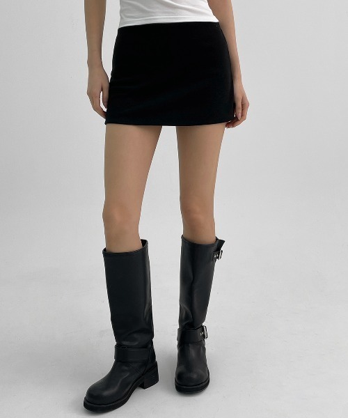 black up プリーツ　スカートパンツ　ブラック BLACKUP（ブラックアップ） スカート 「MADE」 シャブリンミニスカート