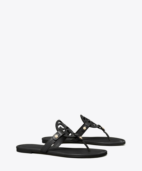 トリーバーチ　フラットサンダル　24、5センチ TORY BURCH 「TORY BURCH」 フラットサンダル 24.5cm ブラック
