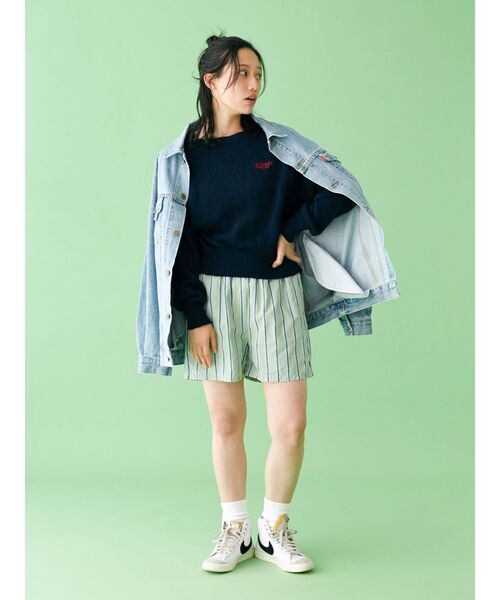 Ungrid（アングリッド） パンツ 「WEB限定」ストライプラフハーフ