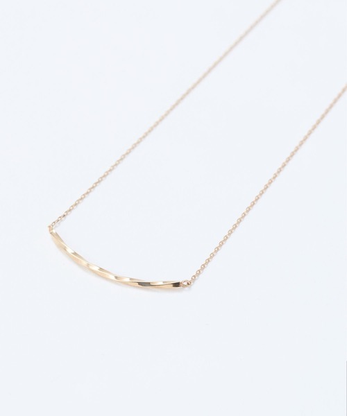 JUPITER ネックレス 「K10」ツイストラインバーネックレス「全長約45cm