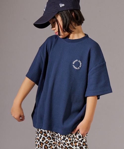 familiar 刺繍付き 半袖Tシャツ 90cm ネイビー familiar ファミリア ネイビー 花柄刺繍 Tシャツ 90 - メルカリ
