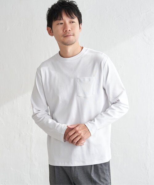 IKKA LOUNGE tシャツ ポンチクルーネックジャケットロンT メンズ