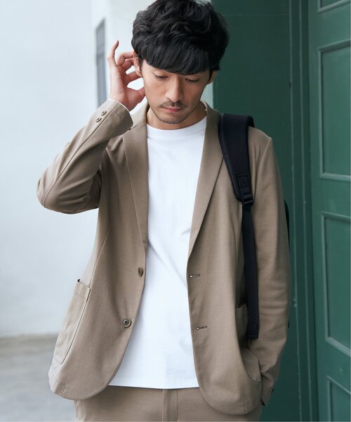 IKKA LOUNGE tシャツ ポンチクルーネックジャケットロンT メンズ