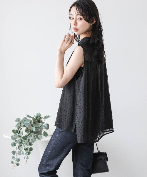 ブラウス シャツ シアードット ジャガードブラウス レディース | La-gemme | 19