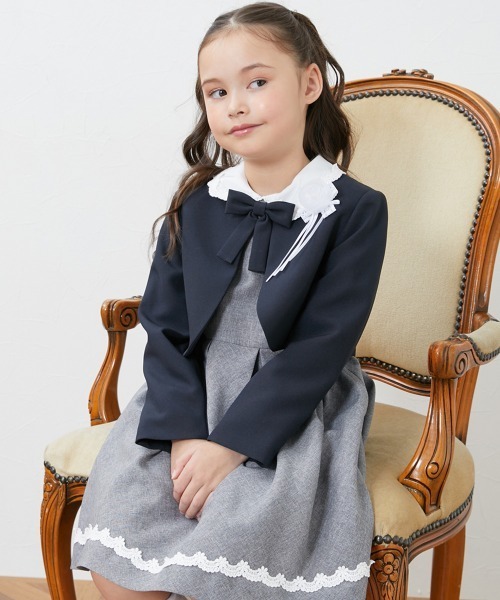 ブランシェス　キメ服　入学式　卒園式　ボレロワンピースコサージュ DECORA PINKY'S 入学式 子供服 女 服 ワンピース 110 120 130 4