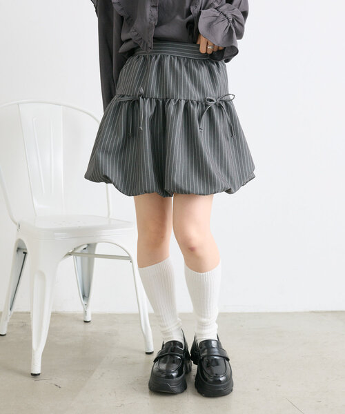 w closet（ダブルクローゼット） スカート リボンバルーンスカート