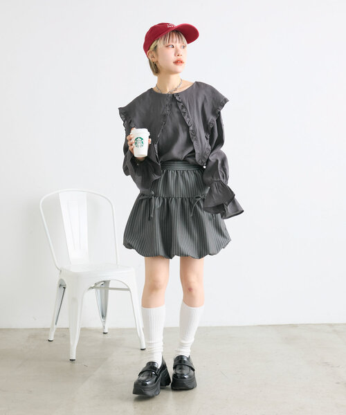 w closet（ダブルクローゼット） スカート リボンバルーンスカート