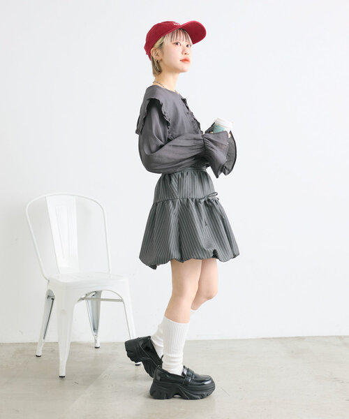 w closet（ダブルクローゼット） スカート リボンバルーンスカート