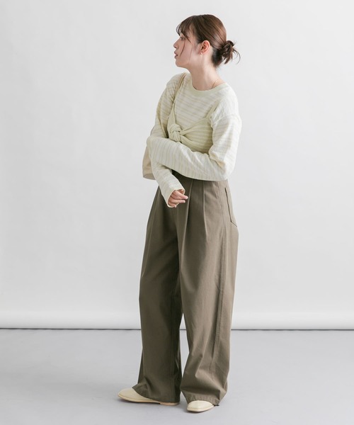 ☆新品同様☆クリーニング済☆チェスティ☆パリ☆ボーダーニット セール】 【洗える】SOFT TOUCH WOOL 立ち襟 ボーダー ニット （ニット