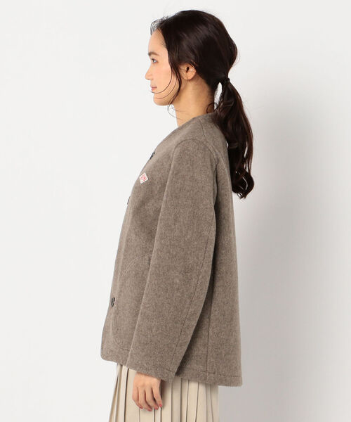 Danton（ダントン） ノーカラージャケット 38 ネイビー レディース