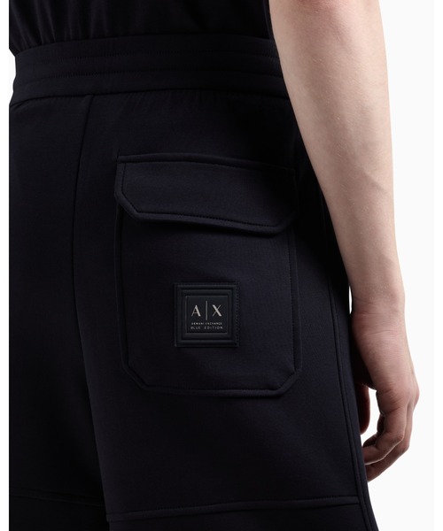 スウェットパンツ ジャージ 「A|X アルマーニ エクスチェンジ」ボンデッドストレッチ ハーフパンツ メンズの画像