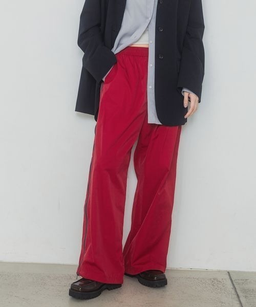 JEANASIS パンツ サイドZIPナイロンパンツ/322627 レディース
