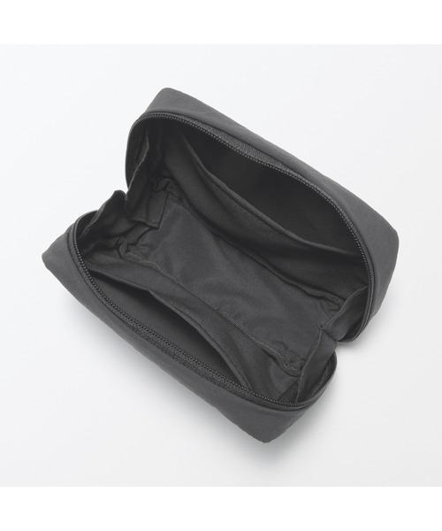 無印良品（MUJI） ポーチ リンクルナイロン 大きく開くポーチ M 約