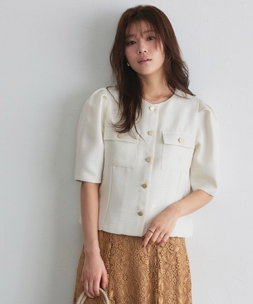 (新品)ジャスグリッティー♡クロップドジャケット＆フロントボタンミニスカート 新品)ジャスグリッティー♡クロップドジャケット＆フロントボタンミニ