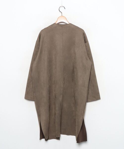 「Discoat Parisien」 ノーカラーコート FREE ブラウン レディース_画像2