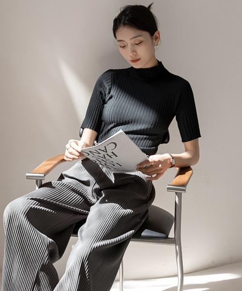 todo リブ編み 半袖Tシャツ TAO | リブ編み半袖Tシャツ【レギュラーフィット・クルーネック