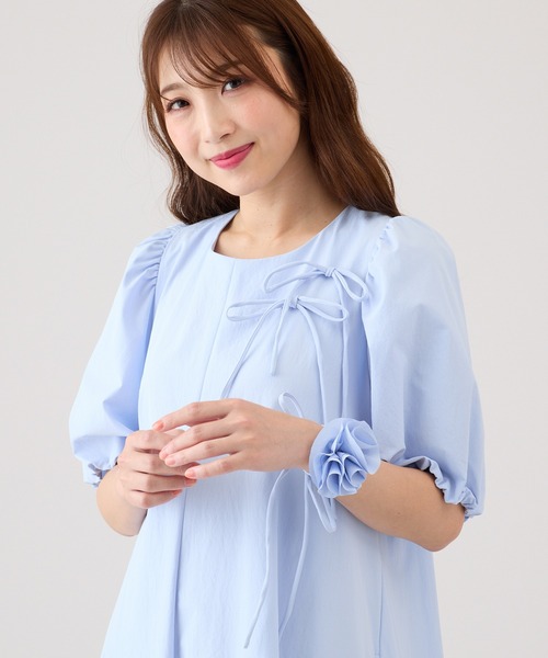 Rose Tiara（ローズティアラ） ワンピース ボリューム袖フレア