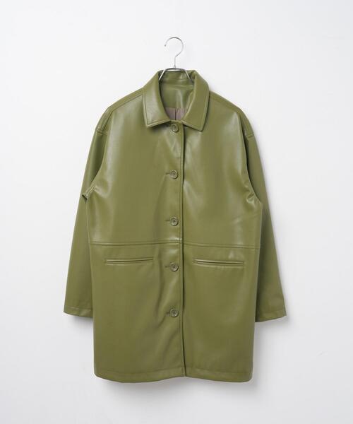 「WEGO」 コート FREE オリーブ レディース_画像2