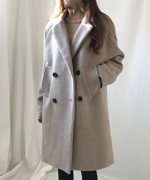 「Dream garden」 「紐斯雅」チェスターコート M ブラック レディース_画像7