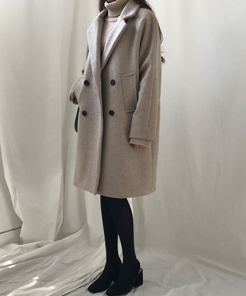 「Dream garden」 「紐斯雅」チェスターコート M ブラック レディース_画像8