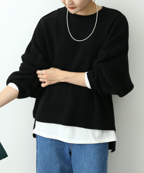 SLOBE IENA（スローブイエナ） ニットアンサンブル FREE ブラック