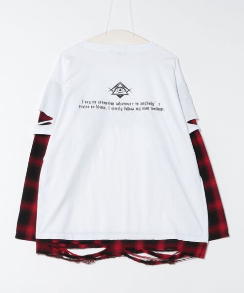 Revo. tシャツ 「チェーンネックレス付き」オンブレチェック