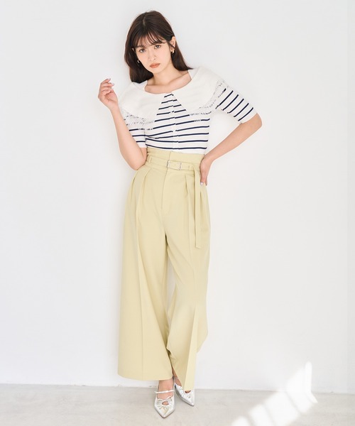 FURFUR カラーベルト付ワイドパンツ 31 Sons de mode（トランテアン ソン ドゥ モード） パンツ 2026SS新色