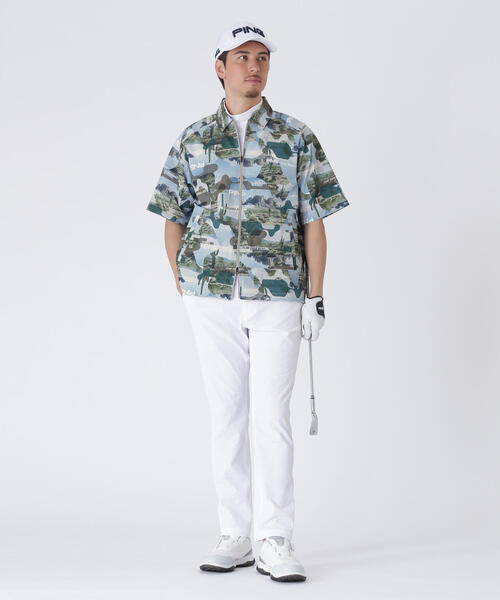 【PING APPAREL】全方向ストレッチリップストップフルジップ中綿　新品 PING APPAREL】ストレッチクロスハーフジップブルゾン ＜AddElm