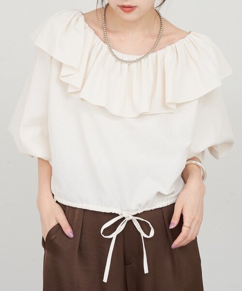 ブラウス シャツ 「春夏の主役ブラウス」アムンゼンフリルブラウス レディース SHENERY ブラウス シャツ 「春夏の主役ブラウス」アムンゼン