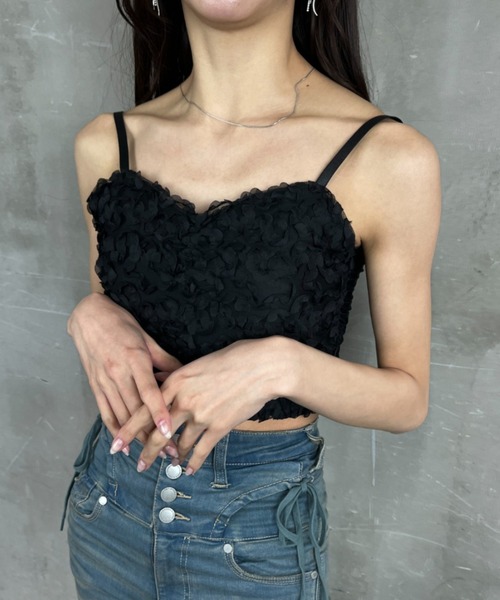 キャミソール カップ付き フリル センターギャザー : ZOZOTOWN Yahoo