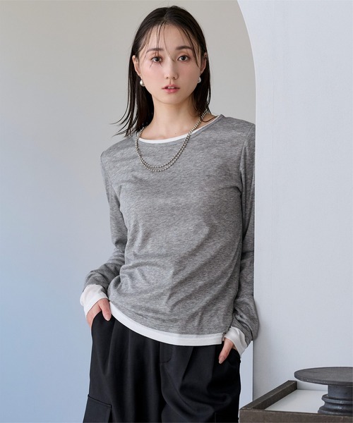 ur's（ユアーズ） tシャツ レイヤードトップスセット レディース