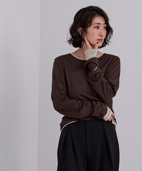 ur's（ユアーズ） tシャツ レイヤードトップスセット レディース