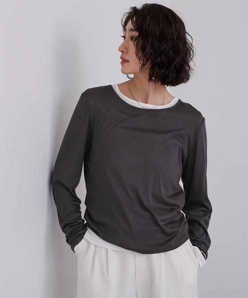 ur's（ユアーズ） tシャツ レイヤードトップスセット レディース