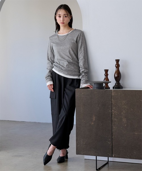 ur's（ユアーズ） tシャツ レイヤードトップスセット レディース